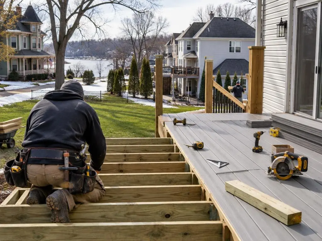 Wood Deck Building in Elgin, IL
